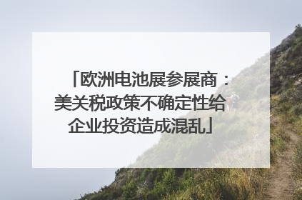 欧洲电池展参展商：美关税政策不确定性给企业投资造成混乱