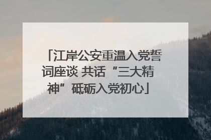江岸公安重温入党誓词座谈 共话“三大精神”砥砺入党初心