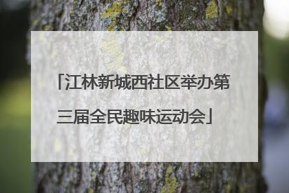 江林新城西社区举办第三届全民趣味运动会