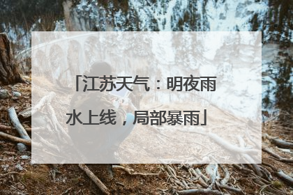 江苏天气：明夜雨水上线，局部暴雨