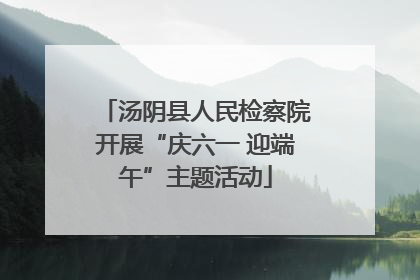 汤阴县人民检察院开展“庆六一 迎端午”主题活动