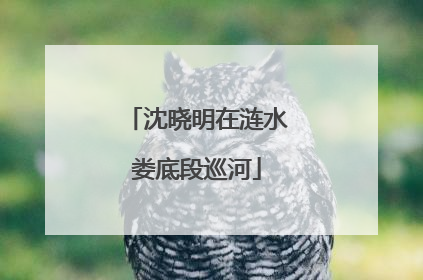 沈晓明在涟水娄底段巡河