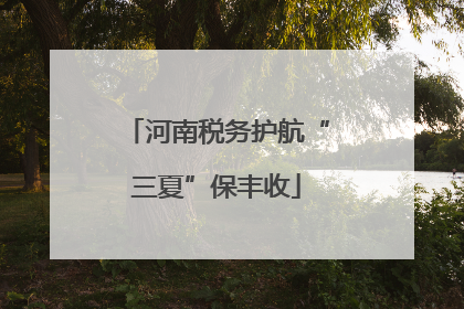 河南税务护航“三夏”保丰收