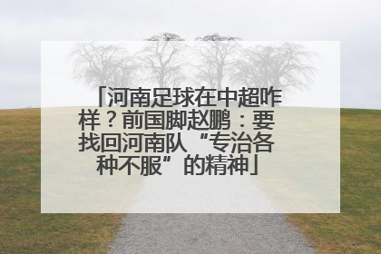 河南足球在中超咋样？前国脚赵鹏：要找回河南队“专治各种不服”的精神