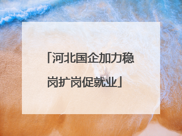 河北国企加力稳岗扩岗促就业