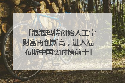泡泡玛特创始人王宁财富再创新高，进入福布斯中国实时榜前十