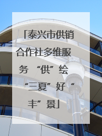 泰兴市供销合作社多维服务 “供”绘“三夏”好“丰”景