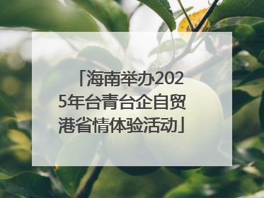 海南举办2025年台青台企自贸港省情体验活动