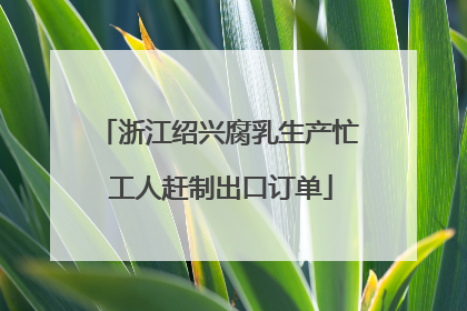浙江绍兴腐乳生产忙 工人赶制出口订单