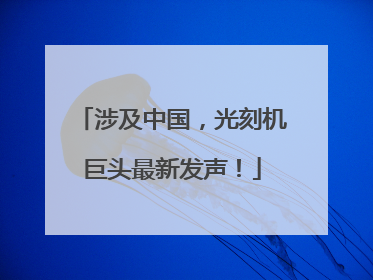 涉及中国，光刻机巨头最新发声！
