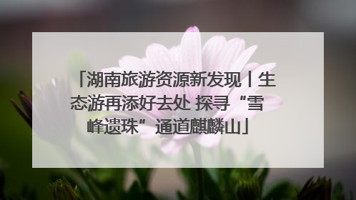 湖南旅游资源新发现丨生态游再添好去处 探寻“雪峰遗珠”通道麒麟山