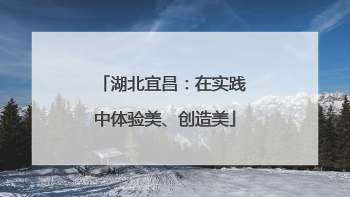 湖北宜昌：在实践中体验美、创造美