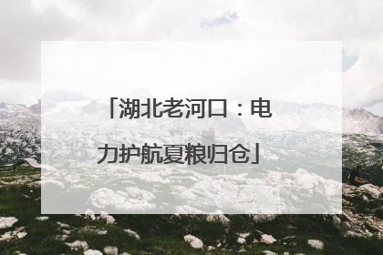 湖北老河口：电力护航夏粮归仓