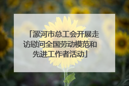 漯河市总工会开展走访慰问全国劳动模范和先进工作者活动