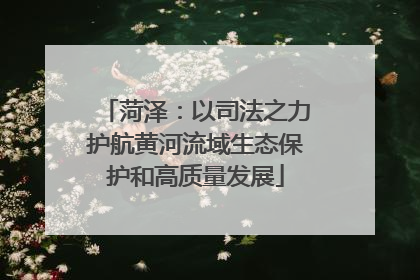 菏泽：以司法之力护航黄河流域生态保护和高质量发展