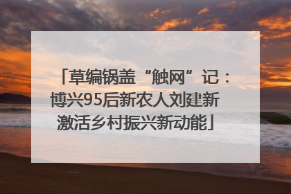 草编锅盖“触网”记：博兴95后新农人刘建新激活乡村振兴新动能