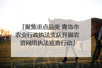 聚焦重点品类 青岛市农业行政执法支队开展农资网络执法巡查行动