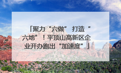 聚力“六做” 打造“六地”！平顶山高新区企业开办跑出“加速度”