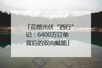 花都光伏“西行”记：6400万订单背后的双向赋能