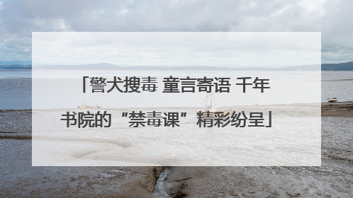 警犬搜毒 童言寄语 千年书院的“禁毒课”精彩纷呈