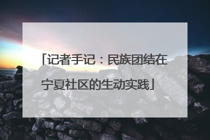 记者手记：民族团结在宁夏社区的生动实践