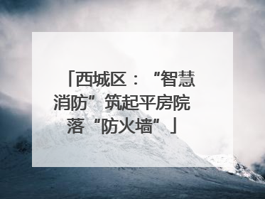 西城区：“智慧消防”筑起平房院落“防火墙”