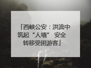 西峡公安：洪流中筑起“人墙” 安全转移受困游客