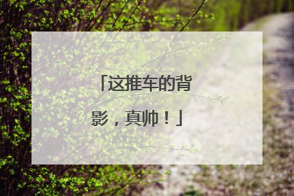 这推车的背影，真帅！