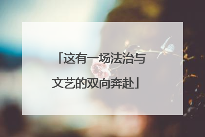 这有一场法治与文艺的双向奔赴