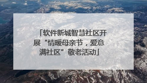软件新城智慧社区开展“情暖母亲节，爱意满社区”敬老活动