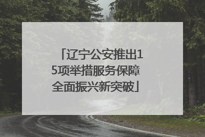 辽宁公安推出15项举措服务保障全面振兴新突破