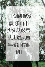 调研促发展 乐山市少先队鼓号队走进凤凰学校进行调研