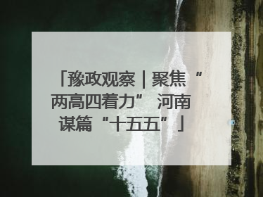 豫政观察｜聚焦“两高四着力” 河南谋篇“十五五”