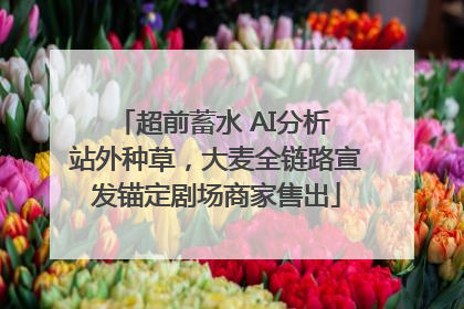 超前蓄水 AI分析 站外种草，大麦全链路宣发锚定剧场商家售出
