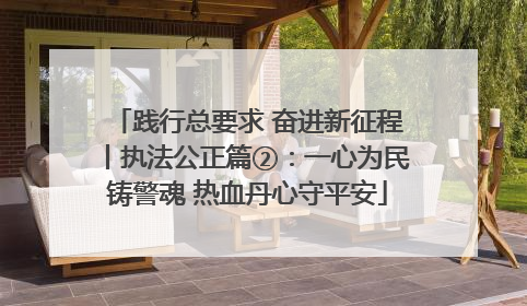 践行总要求 奋进新征程丨执法公正篇②：一心为民铸警魂 热血丹心守平安