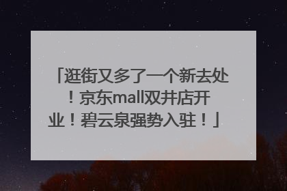 逛街又多了一个新去处！京东mall双井店开业！碧云泉强势入驻！