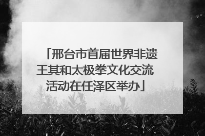 邢台市首届世界非遗王其和太极拳文化交流活动在任泽区举办
