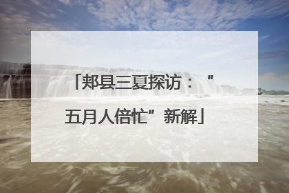 郏县三夏探访：“五月人倍忙”新解