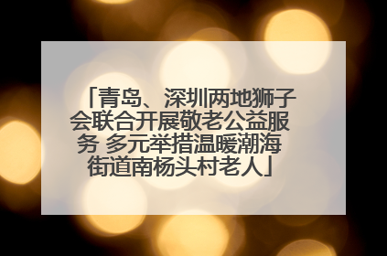 青岛、深圳两地狮子会联合开展敬老公益服务 多元举措温暖潮海街道南杨头村老人