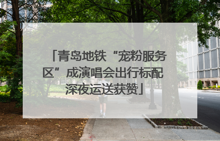 青岛地铁“宠粉服务区”成演唱会出行标配 深夜运送获赞