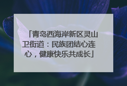 青岛西海岸新区灵山卫街道：民族团结心连心，健康快乐共成长