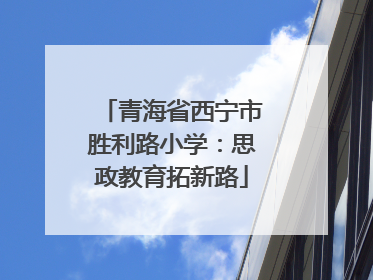 青海省西宁市胜利路小学：思政教育拓新路