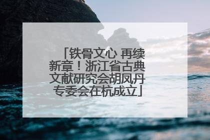 铁骨文心 再续新章！浙江省古典文献研究会胡凤丹专委会在杭成立