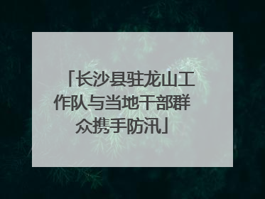 长沙县驻龙山工作队与当地干部群众携手防汛