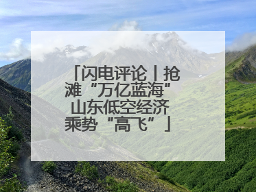 闪电评论丨抢滩“万亿蓝海” 山东低空经济乘势“高飞”