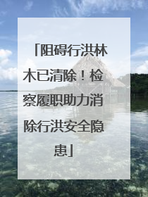 阻碍行洪林木已清除！检察履职助力消除行洪安全隐患