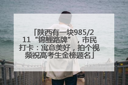 陕西有一块985/211“锦鲤路牌”，市民打卡：寓意美好，拍个视频祝高考生金榜题名