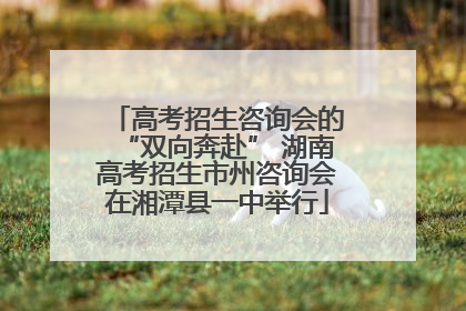 高考招生咨询会的“双向奔赴” 湖南高考招生市州咨询会在湘潭县一中举行
