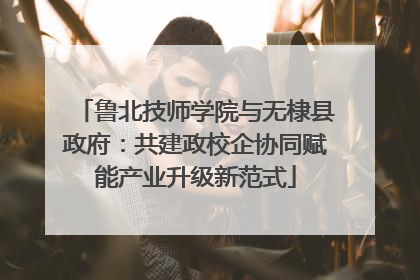 鲁北技师学院与无棣县政府：共建政校企协同赋能产业升级新范式