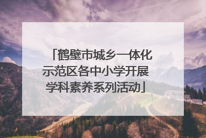 鹤壁市城乡一体化示范区各中小学开展学科素养系列活动